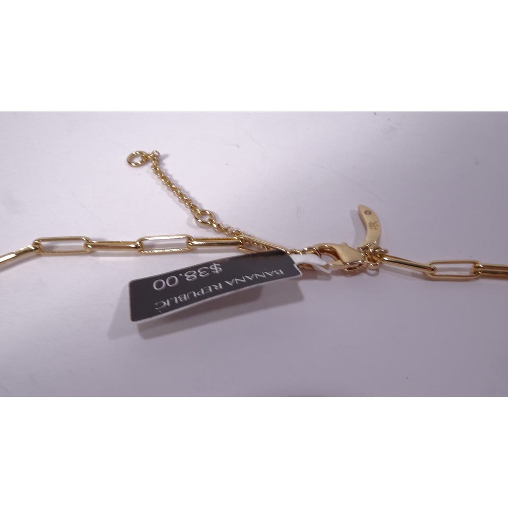 Banana Republic Women's Gold PAPERCLIP CHAIN NECKLACE NWT 38 - Picture 5 of 13